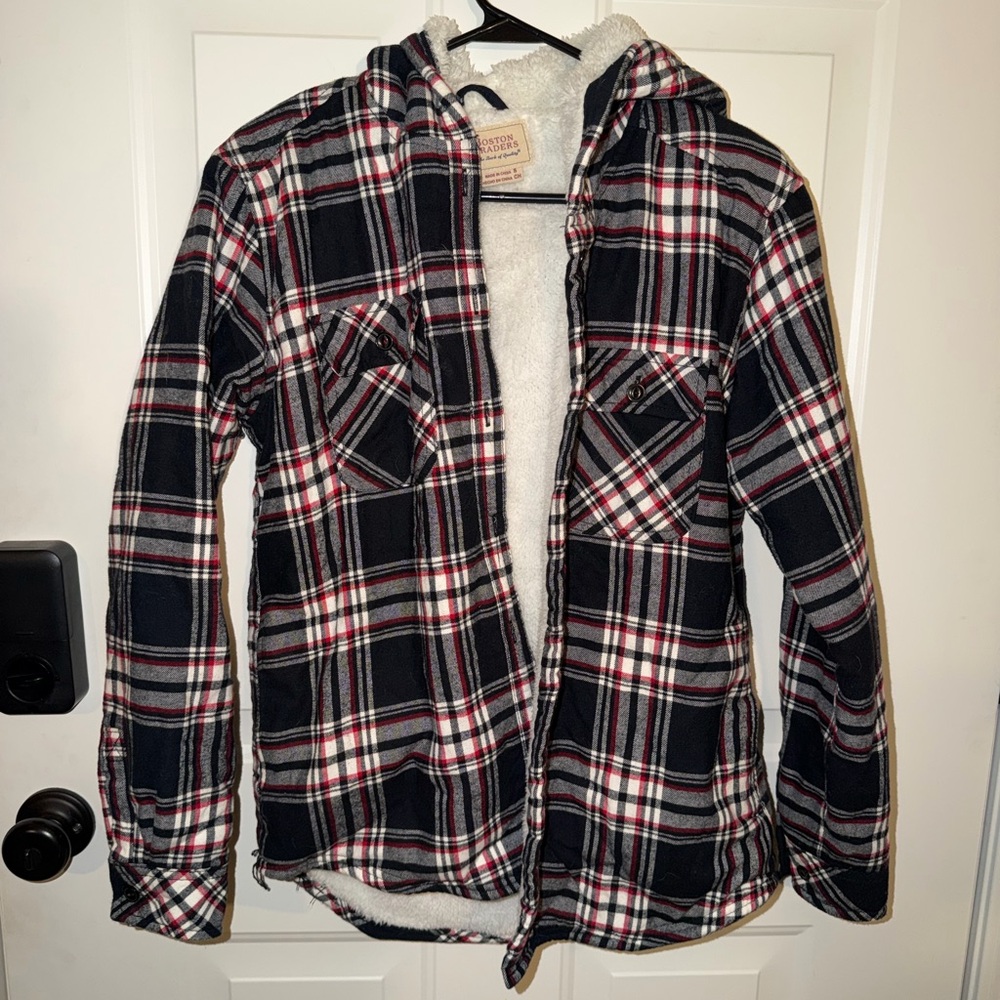 Boston Traders Red and Black Plaid Jacket
